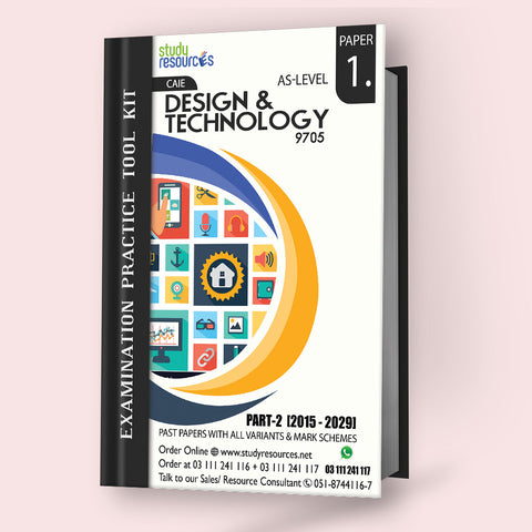 Cambridge AS-level Design and Technology (9705) P-1 Past Paper Part 2 (2015-2019)