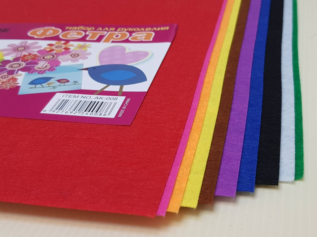 Flet Paper A4 Velvet Felt Sheet Art Paper Non Woven Fabric 10color – Study Resources