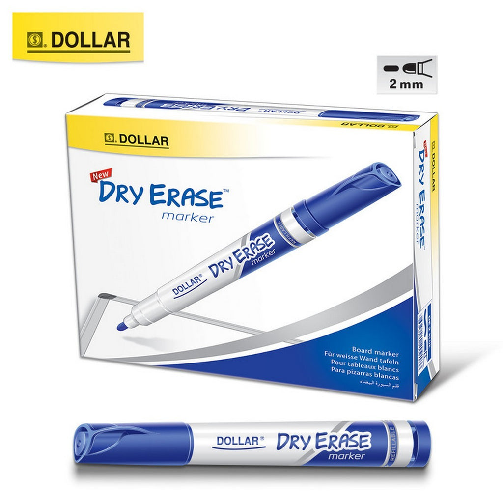 Dollar Dry Erase Marker (Blue Color)(Pack of 6)