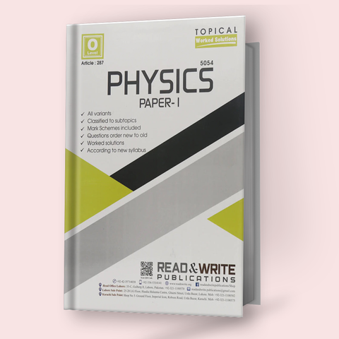 Cambridge O-Level Physics (5054) P-1 Topical Solved Past Papers R&W 287