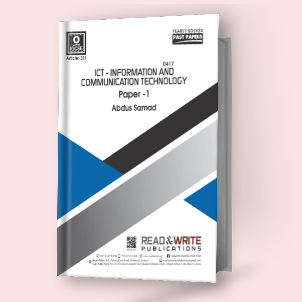 0417 Cambridge IGCSE ICT (0417) P-1 Solved Past Papers (Yearly) by Abdus Sa ...