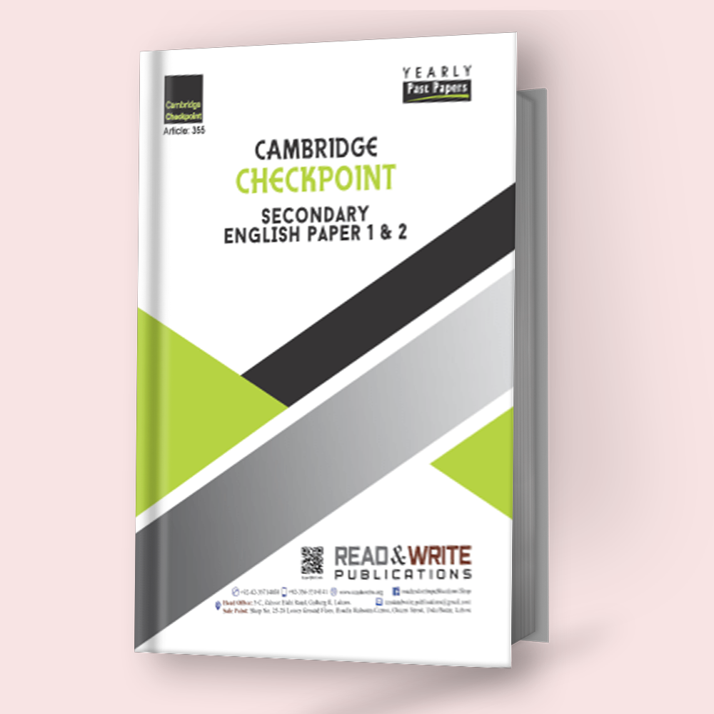 Cambridge Checkpoint Secondary English Paper-1&2 (Yearly) by Editorial Board R&W 355