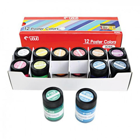 Poster Paints (Pack of 10)(Golden, Silver, Yellow, Pink, Grey (2 Each)