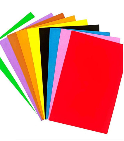 Plain Fomic Sheets Large (Pack of 9)(Red, Blue, Green, Orange, Brown, Black, Yellow, White, Pink (1 each))