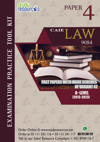 Cambridge A-Level Law (9084) P-4 Past Papers Variant-42 (2013-2023)