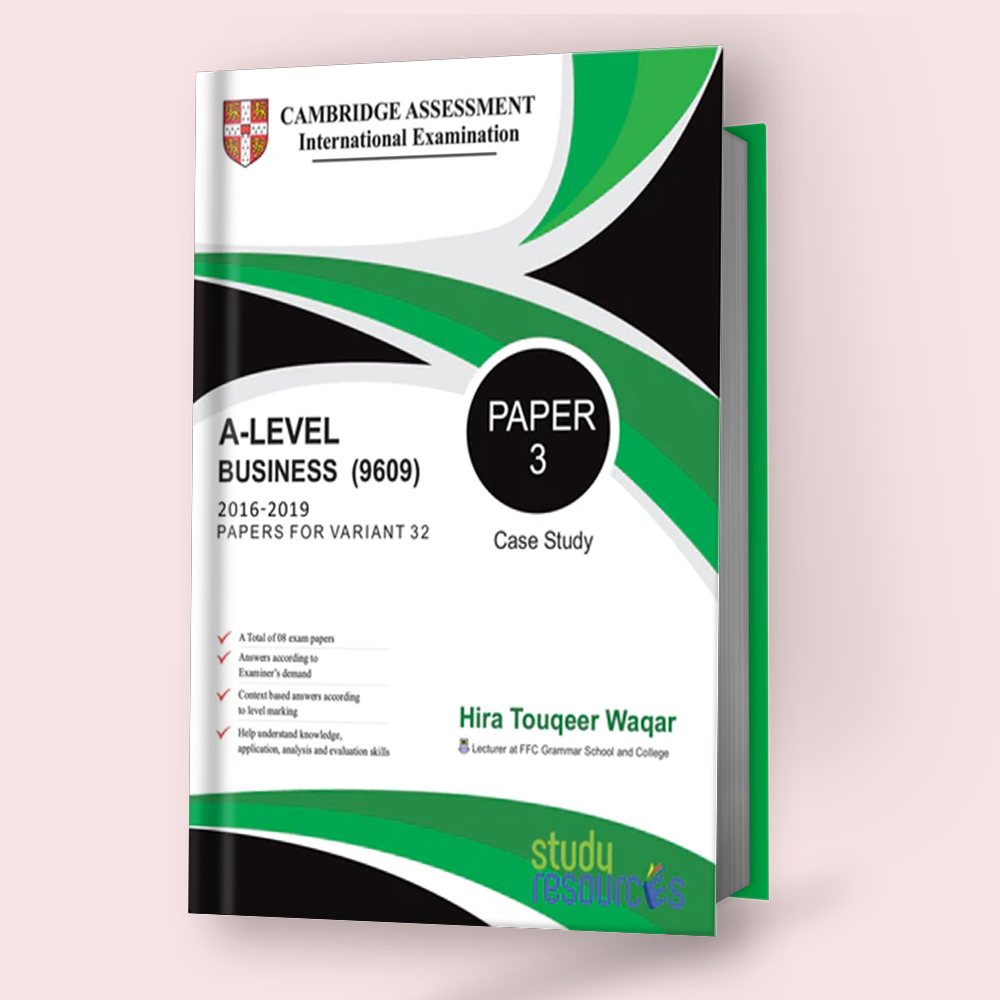 Cambridge A-level Business (9609) Solved Paper 3 by Hira Touqeer Waqar