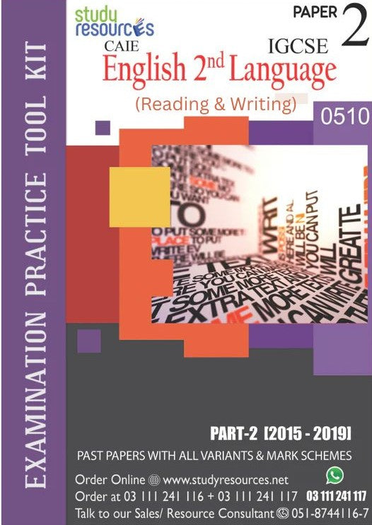 Cambridge IGCSE English 2nd Language (0510) P-2 Past Papers Part-2 (2015-2019) Resource Bundle (Yearly Paper + Audio File)