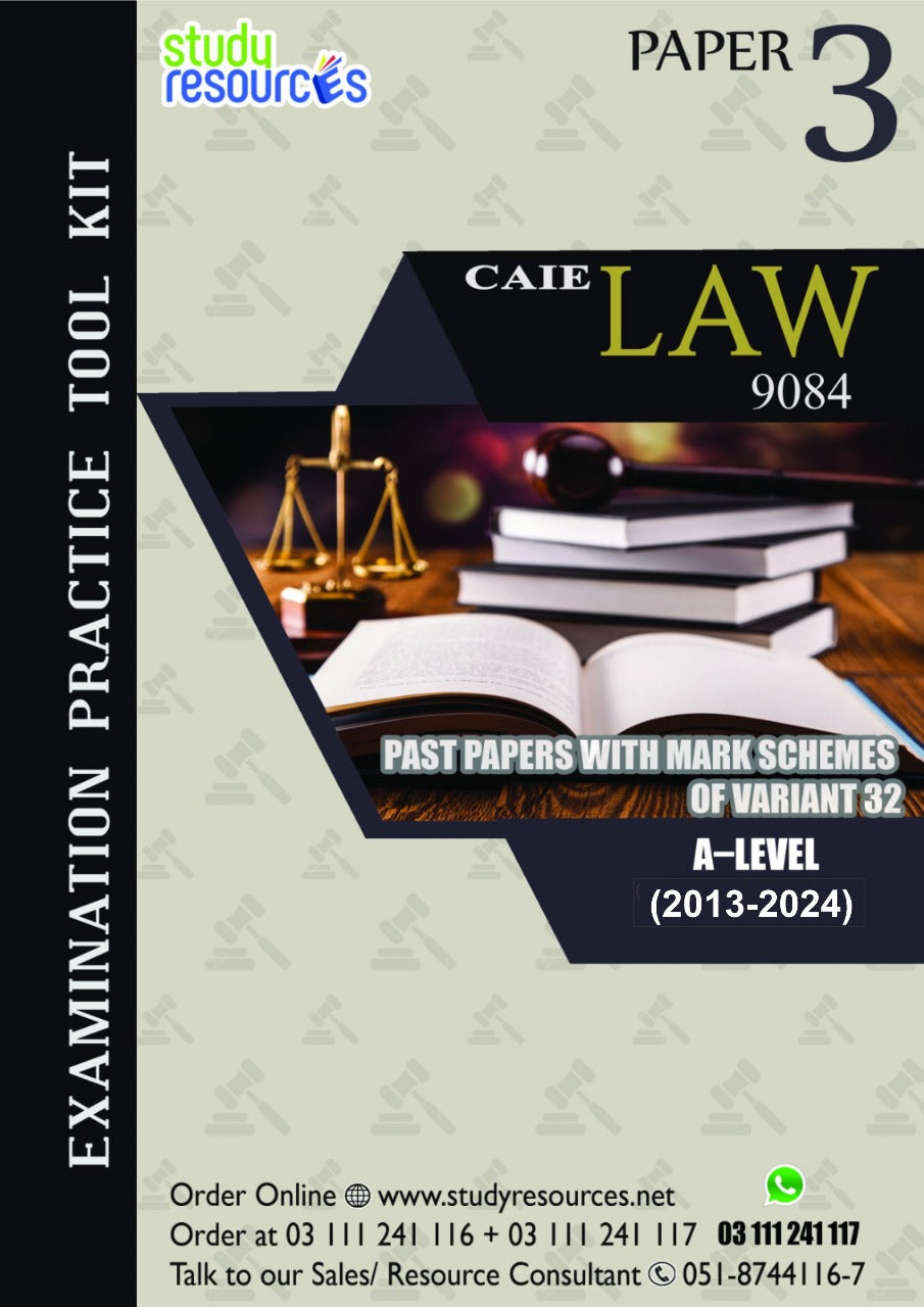Cambridge A-Level Law (9084) P-32 Past Papers (2015-2024)