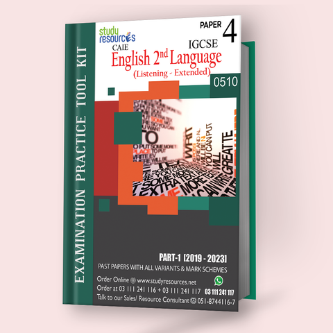 Cambridge IGCSE English 2nd Language (0510) P-4 Past Papers Part-1 (2019-2023) Resource Bundle (Yearly Paper + DVD File)