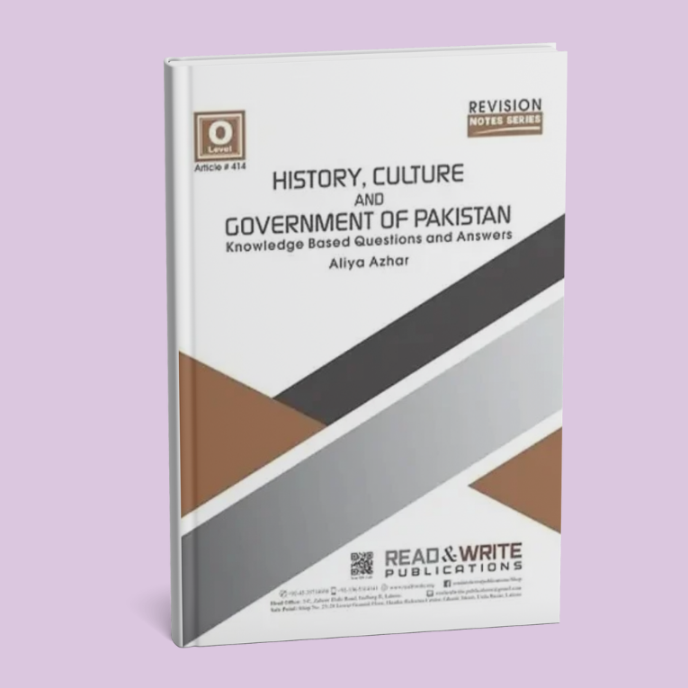 History Culture and Government of Pakistan Revision Notes Series (2059) Aliya Azhar R&W 414