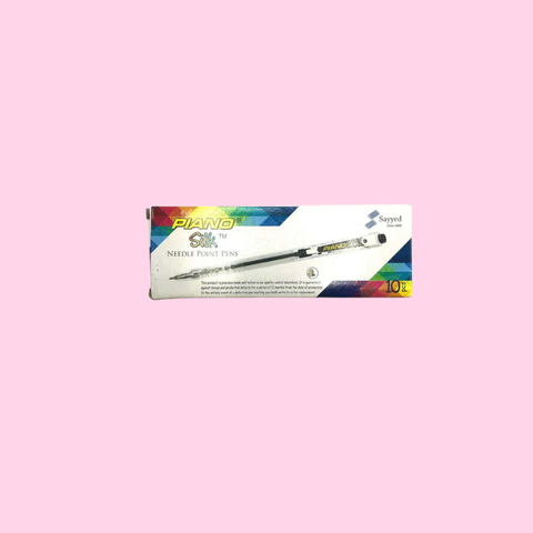 Piano Silk Needle Point Ball Pen (Black)