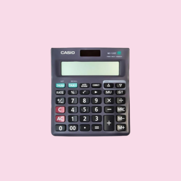 Casio MJ-120T-W Electronic Calculator Standard Function Desktop Calculator