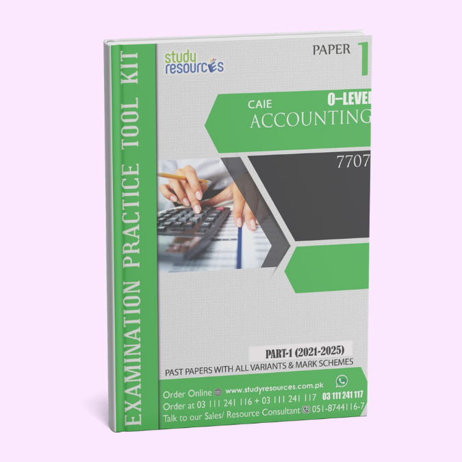 Cambridge O-Level Accounting (7707) P-1 Past Papers Part-1 (2021-2025)