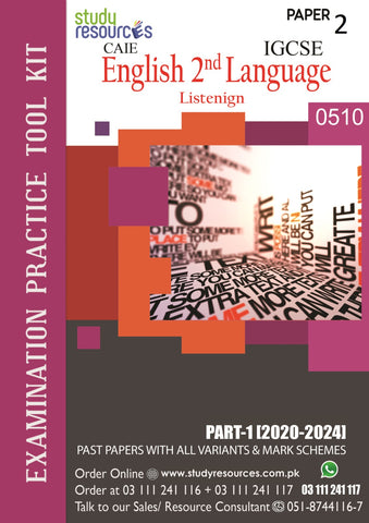 Cambridge IGCSE English 2nd Language (0510) P-2 Past Papers Part-1 (2020-2024) Resource Bundle (Yearly Paper + Audio File)