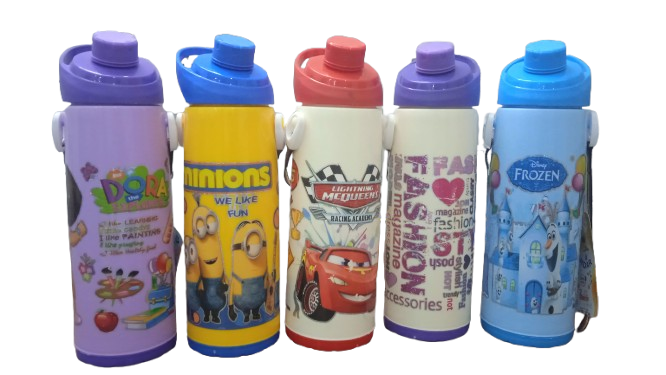 Cartoon Character water bottle 1000 ml (5 Different Characters)