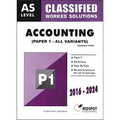 Cambridge AS-Level Accounting (9706) P-1 Classified Worked Solutions Redspot