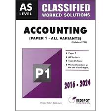 Cambridge AS-Level Accounting (9706) P-1 Classified Worked Solutions Redspot