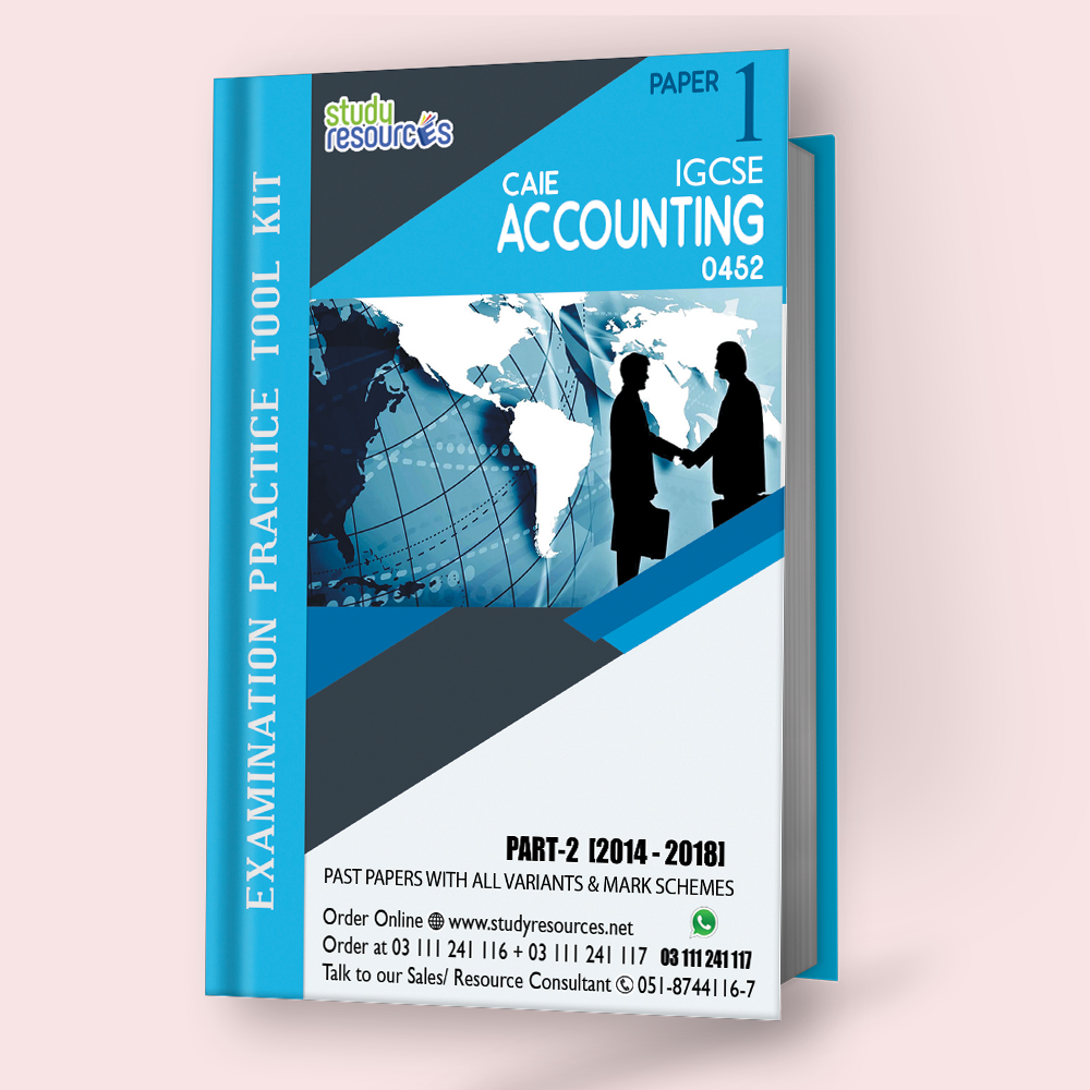 Cambridge IGCSE Accounting (0452) P-1 Past Papers Part-2 (2014-2018)