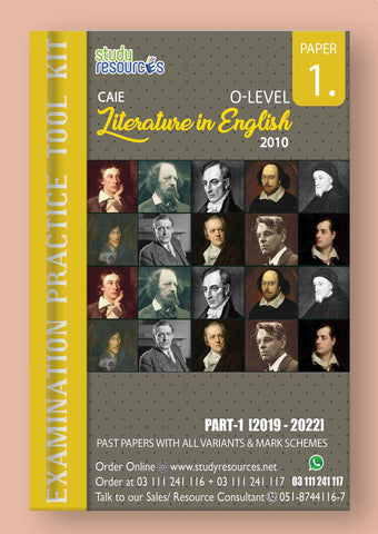 Cambridge O-Level Literature In English (2010) P-1 Past Papers Part-1 (2019-2022)