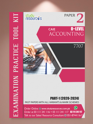 Cambridge O-Level Accounting (7707) P-2 Past Papers Part-1 (2020-2024) - Study Resources