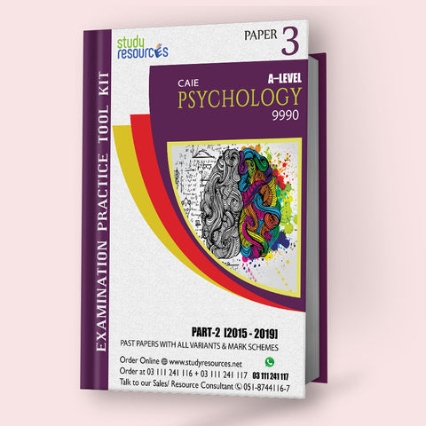 Cambridge A-Level Psychology (9990) P-3 Past Papers Part-2 (2015-2019) - Study Resources