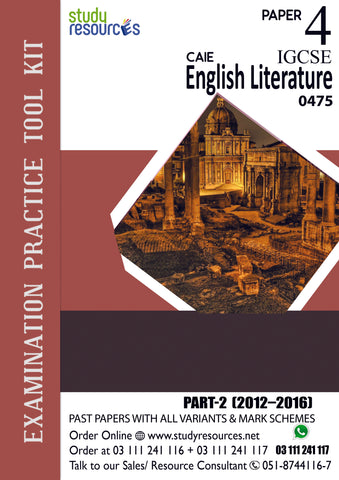 Cambridge IGCSE English Literature (0475) P-4 Past Papers Part-2 (2014-2018)