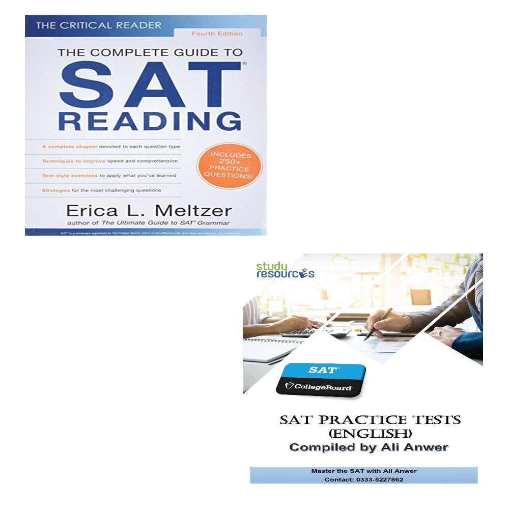 SAT Resource Bundle (The Critical Reader, Fourth Edition The Complete Guide to SAT Reading + English Practice Test Book) by Sir Ali Anwar