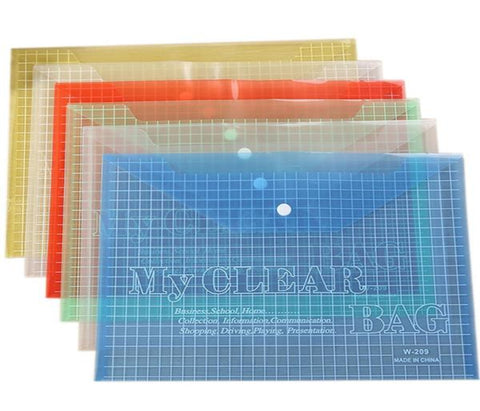 Plastic Clear Bags with Buttons