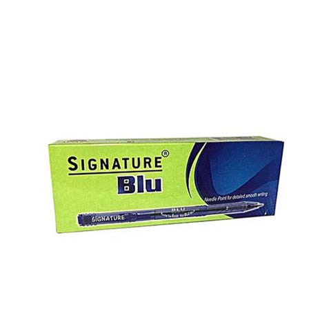 Signature Blu Ball Point Pen (Box of 10 Pens)