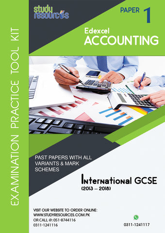 Edexcel IGCSE Accounting P-1 Past Papers (2013-2018)