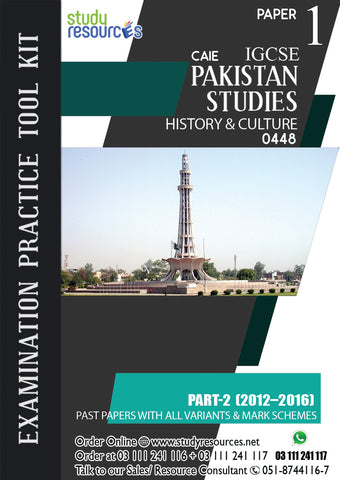 Cambridge IGCSE Pakistan Studies (0448) P-1 (History And Culture Of Pakistan) Past Papers Part-2 (2012-2016)