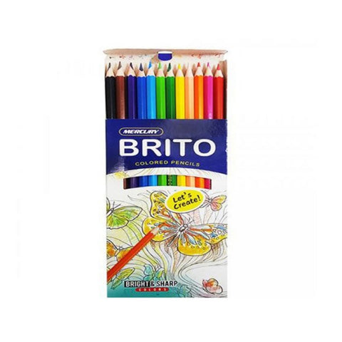 Mercury BRITO Colored Pencils Set of 12 (Large Size)